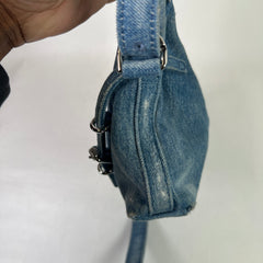 Givenchy Washed Denim Voyou Mini Shoulder Bag