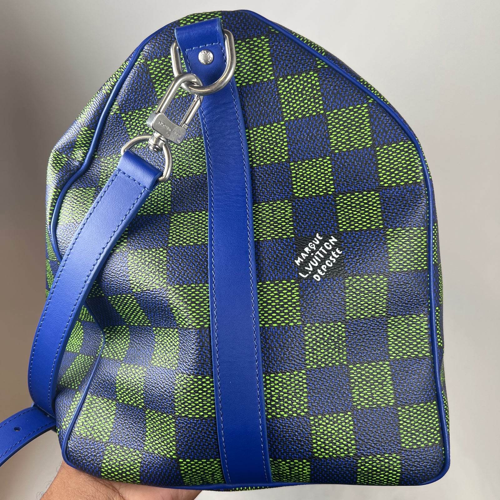 Louis Vuitton Blue/Green Damier Other Keepall Bandouliere 50