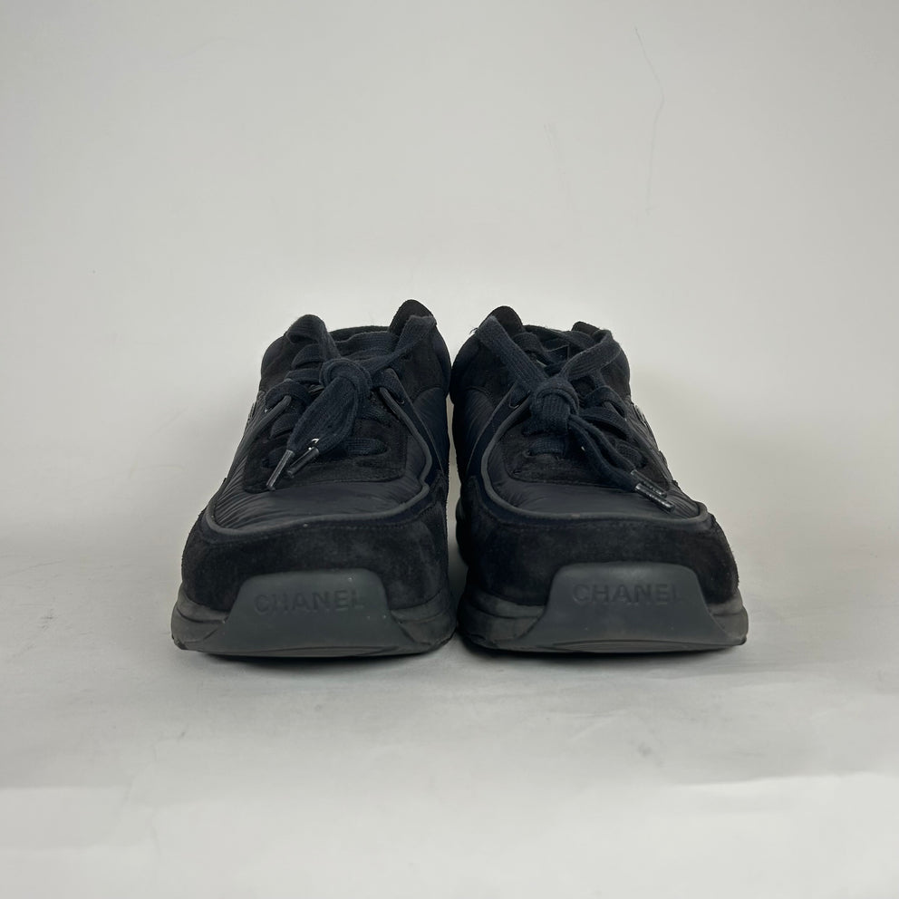 Chanel Black Tennis Trainers Size 40.5
