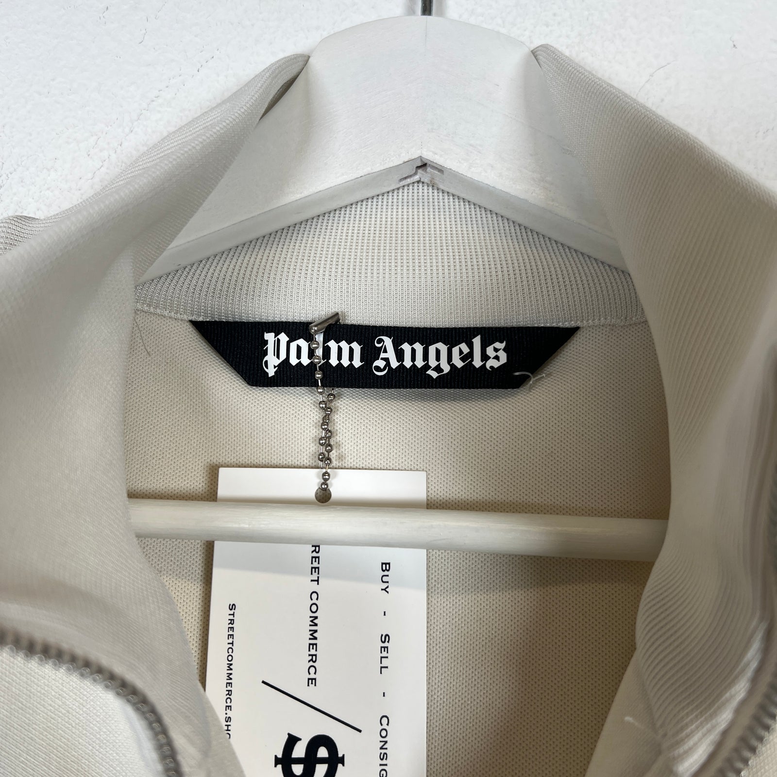 Palm Angels Cream Track Jacket Size M