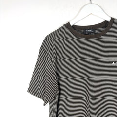 A.P.C Striped Logo T-Shirts