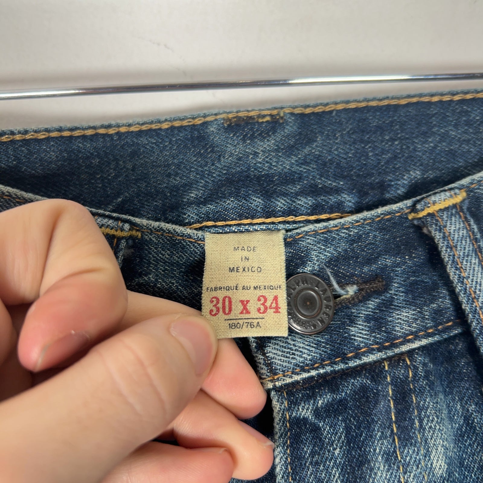 RRL Straight Fit Denim Jeans