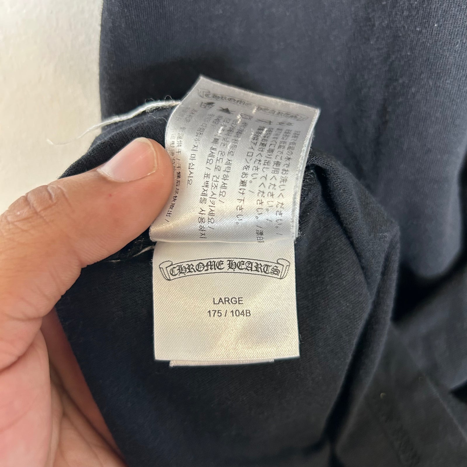 Chrome Hearts Black Boost Logo T-Shirt Size L