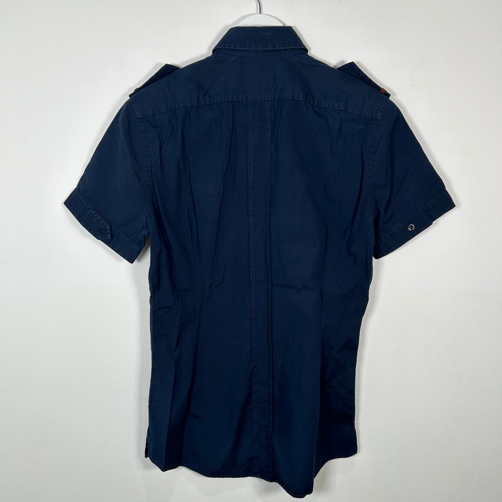Gucci Navy Gerenal Short Sleeve Shirt Size S