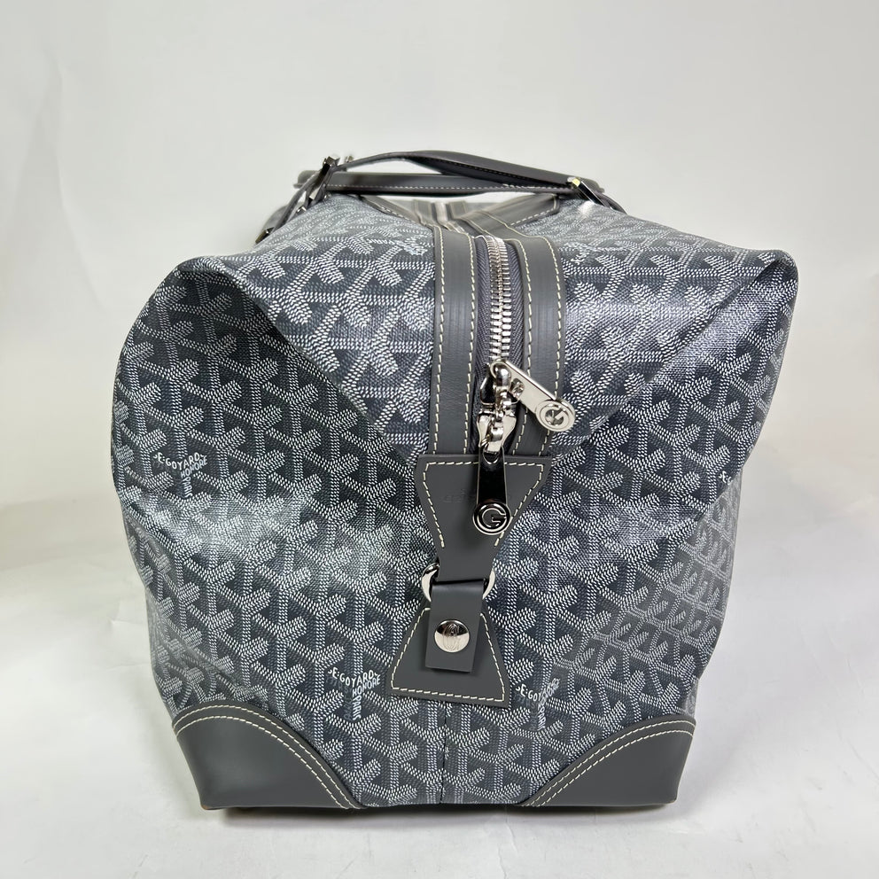 Goyard Grey Goyardine Boeing 55 Travel Duffle Bag
