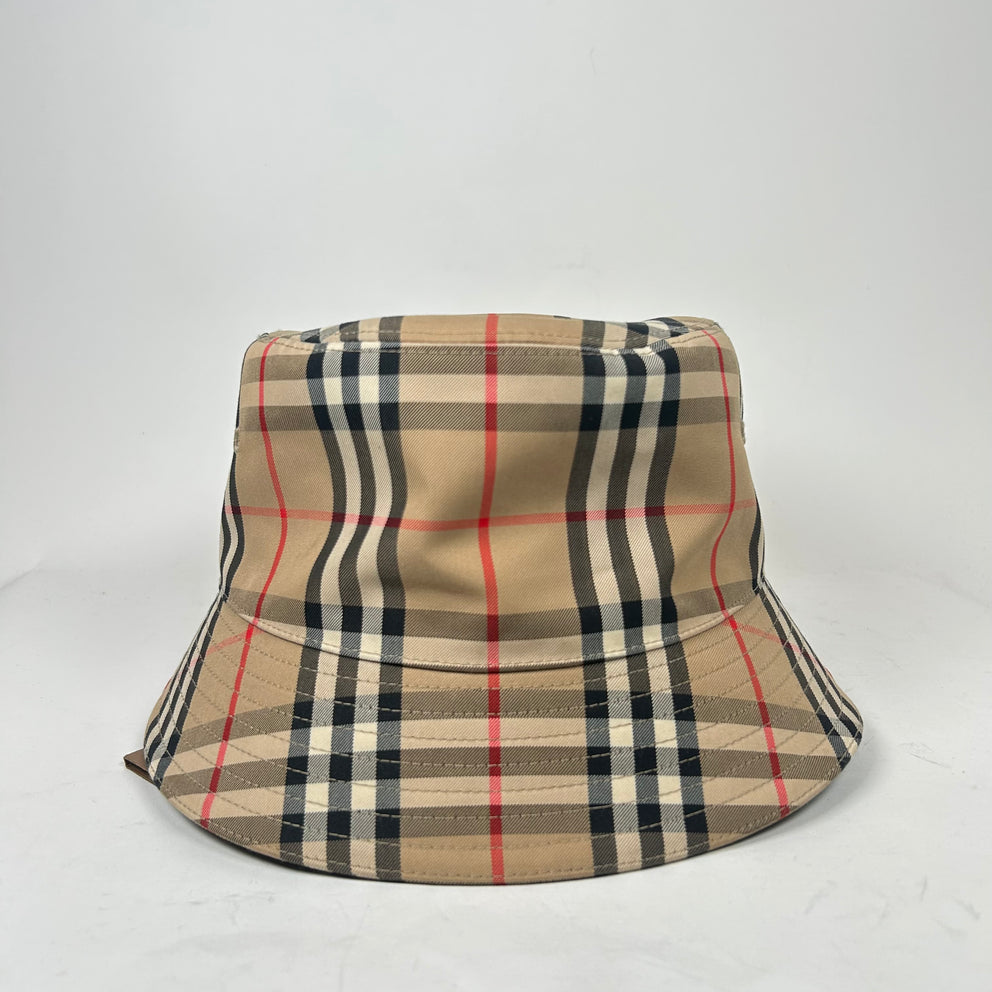Burberry Tan Pattern Bucket Hat Size XL