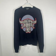 Dior x Cactus 'Year of the Ox" Embroidered Knit Sweater Size Small