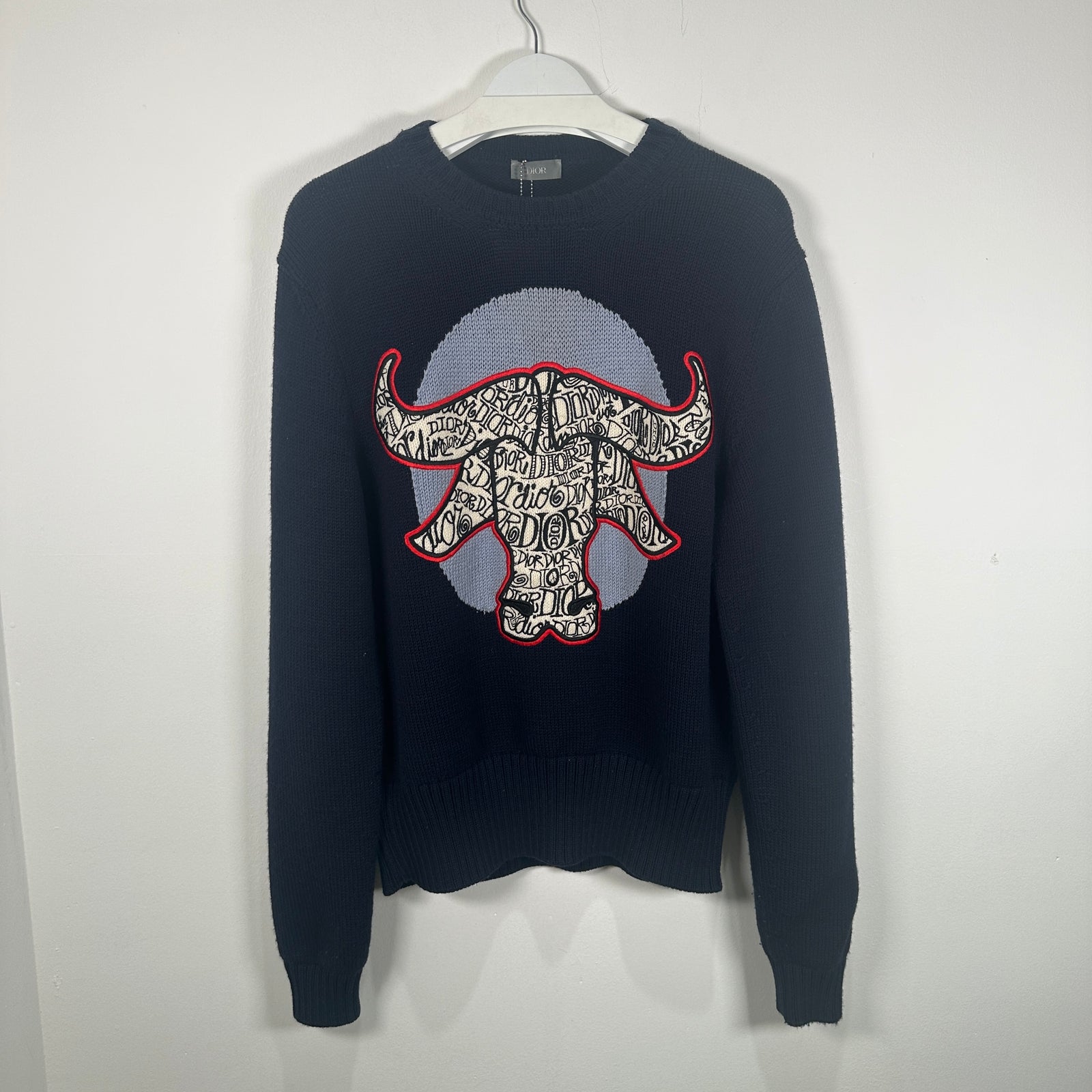 Dior x Cactus 'Year of the Ox" Embroidered Knit Sweater Size Small