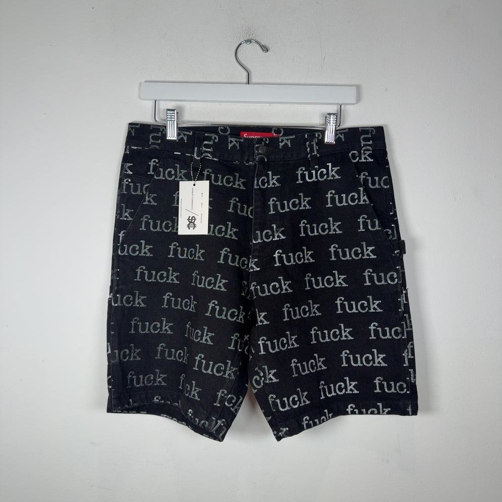 Supreme Fuck Denim Shorts