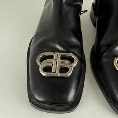 Balenciaga Rim BB Icon Leather Ankle Boots Size 43
