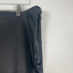 Burberry Leather Striped Leggings