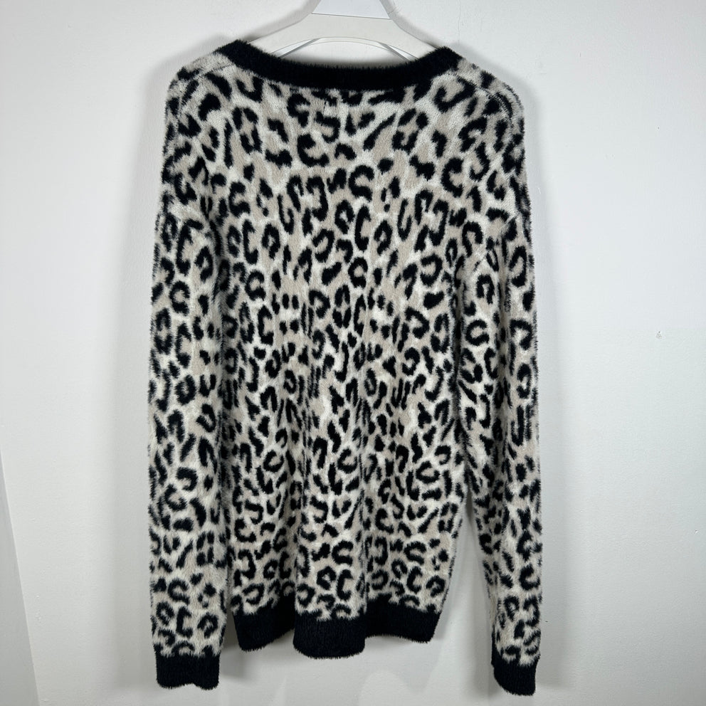Huf Animal Print Knit Caradigan Size L