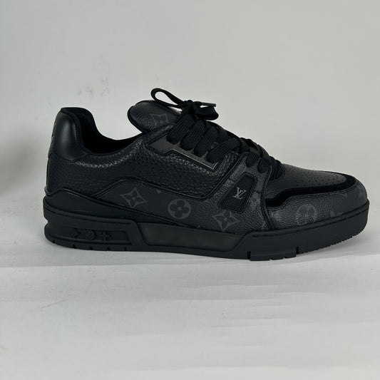 Louis Vuitton Triple Black Monogram Trainers Size 10LV