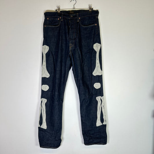 Kapital 12.5oz Denim Mexican Tuxedo Okagilly Jeans Size 34