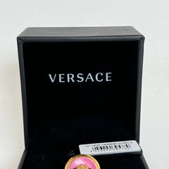 Versace Gold/Pink Medusa Ring Size 6