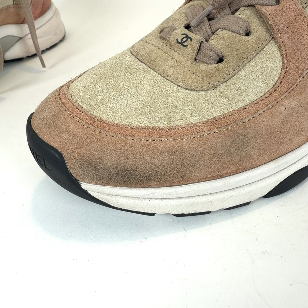 Chanel Brown Interlocking C Trainers