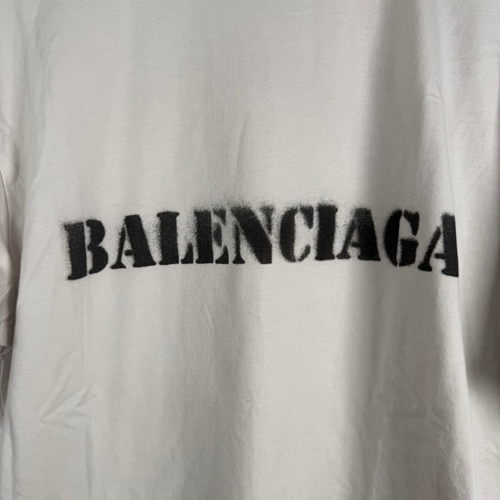 Balenciaga Stencil Spell Out Logo Graphic Size XS