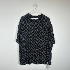 Celine Black Viscose Hawaiian Shirt Size L