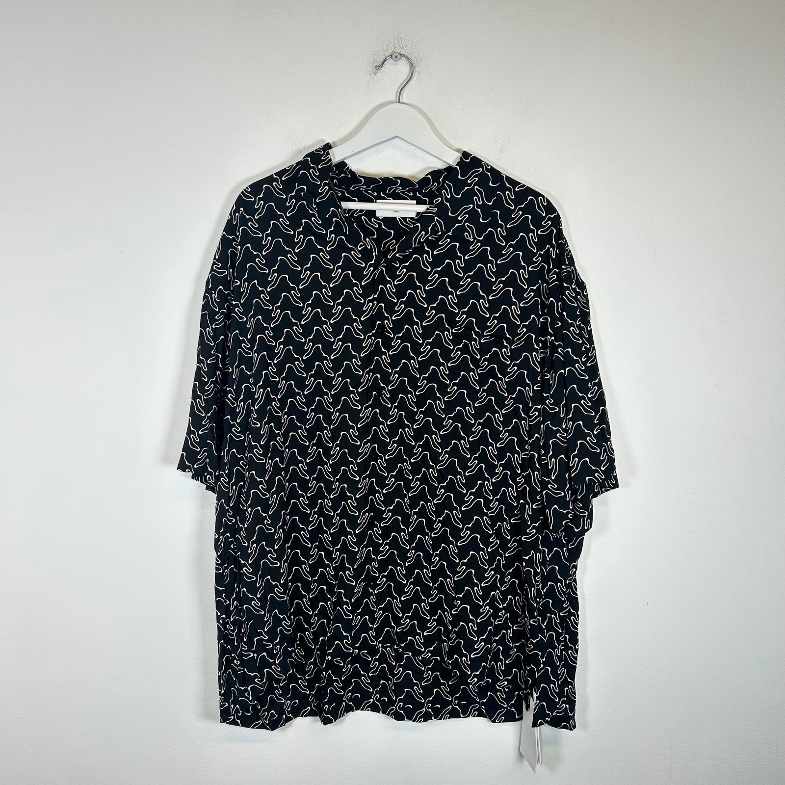 Celine Black Viscose Hawaiian Shirt Size L