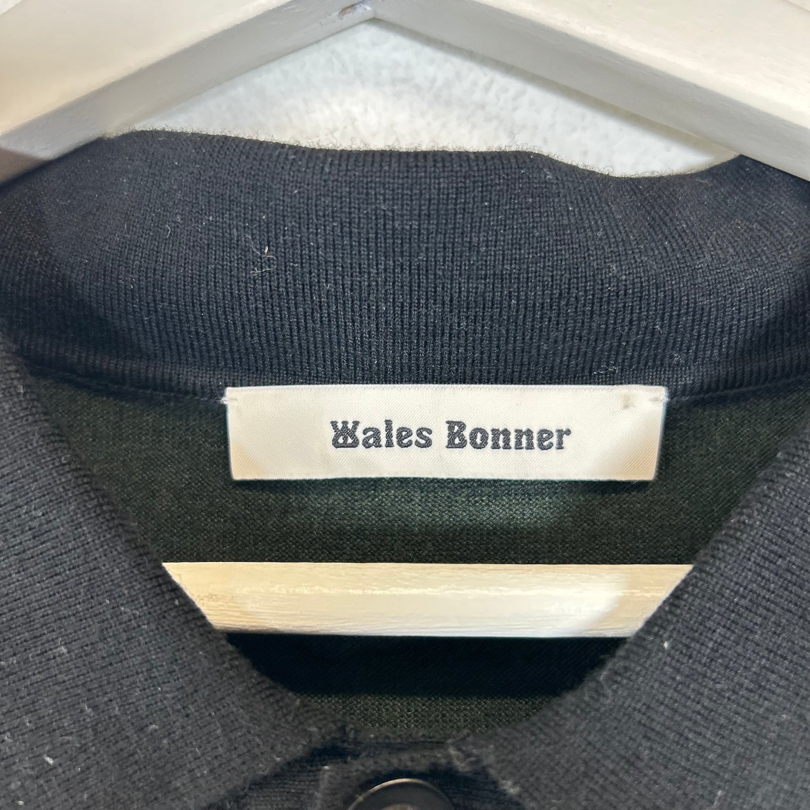 Wales Bonner Green/Black Polo Shirt Size L
