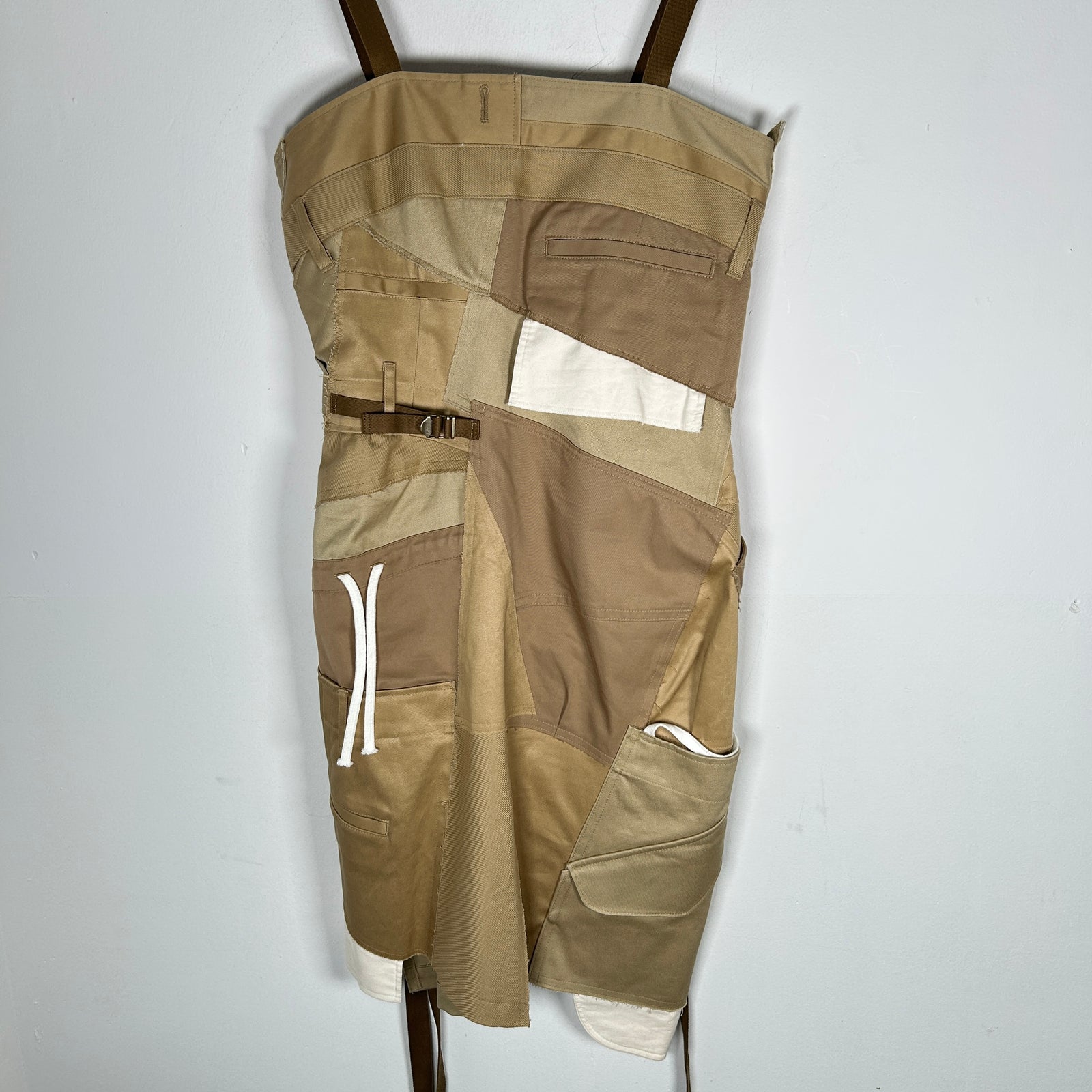 Junya Watanbe CDG Khaki Patchwork Dress Size S