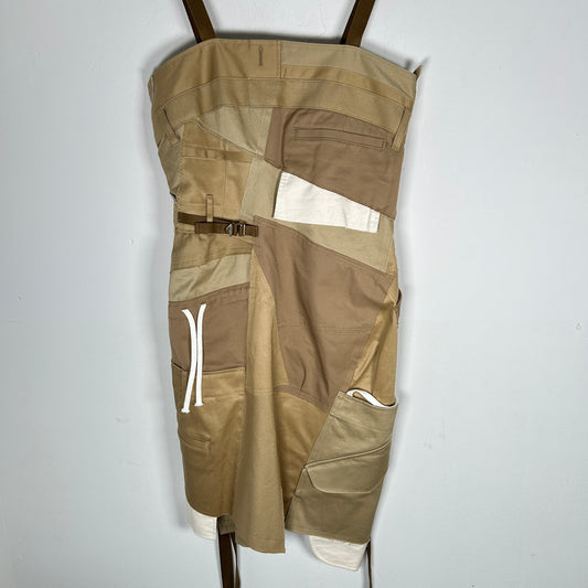 Junya Watanbe CDG Khaki Patchwork Dress Size S
