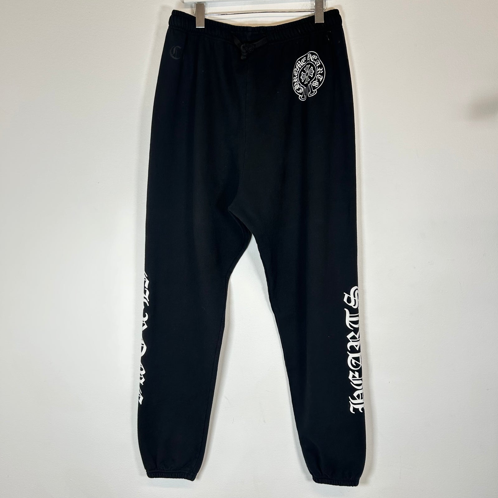 Chrome Hearts Black Horseshoe Logo Sweatpants Size XL