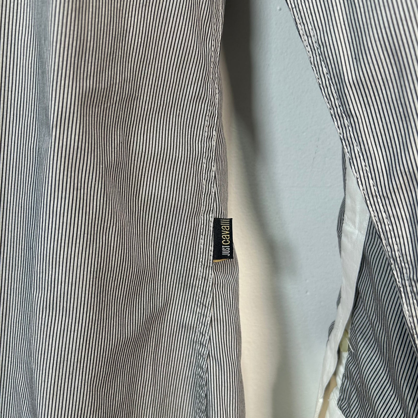 Just Cavalli Strip Button Up Shirt Size S