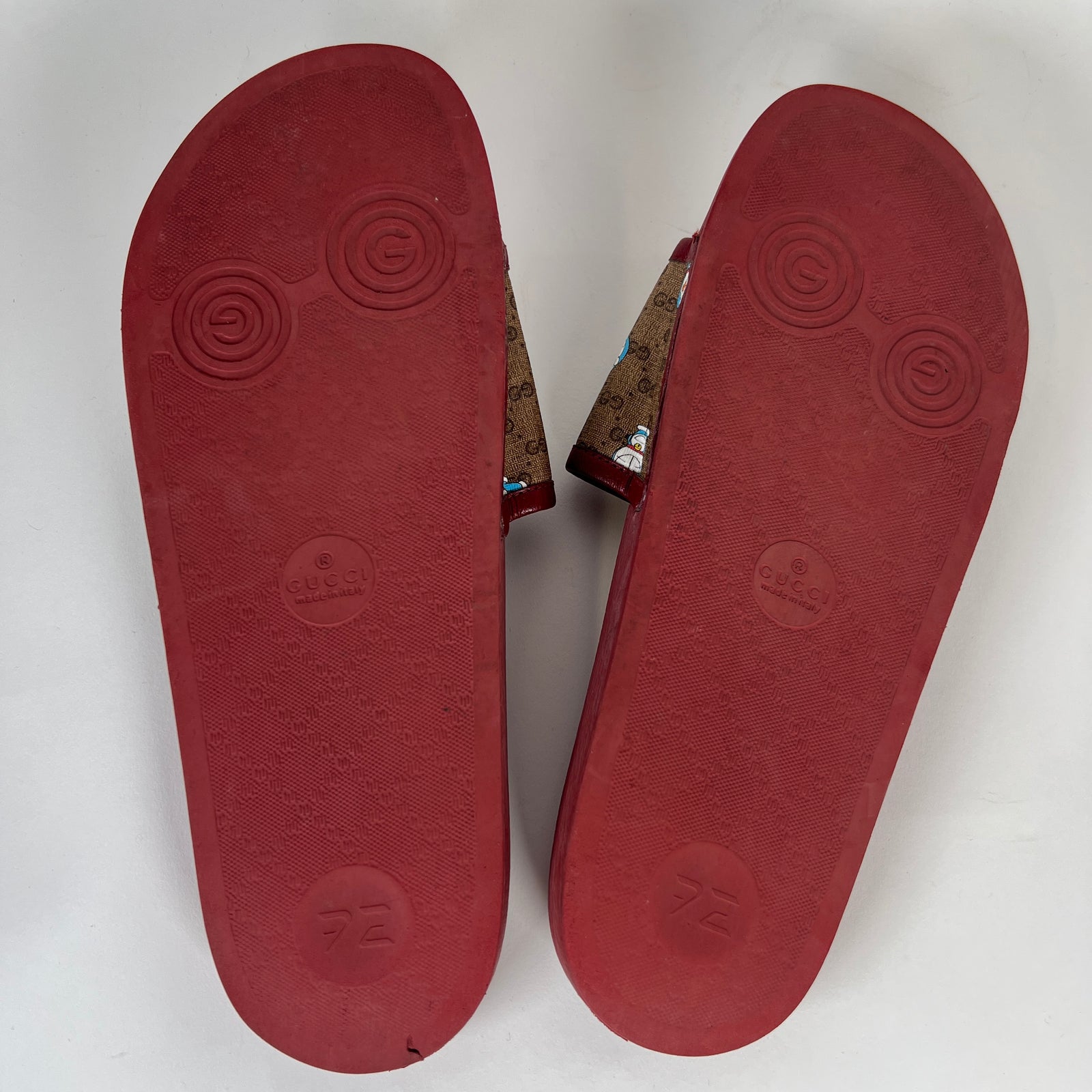Gucci x Disney Red GG Doraemon Slides Size 10