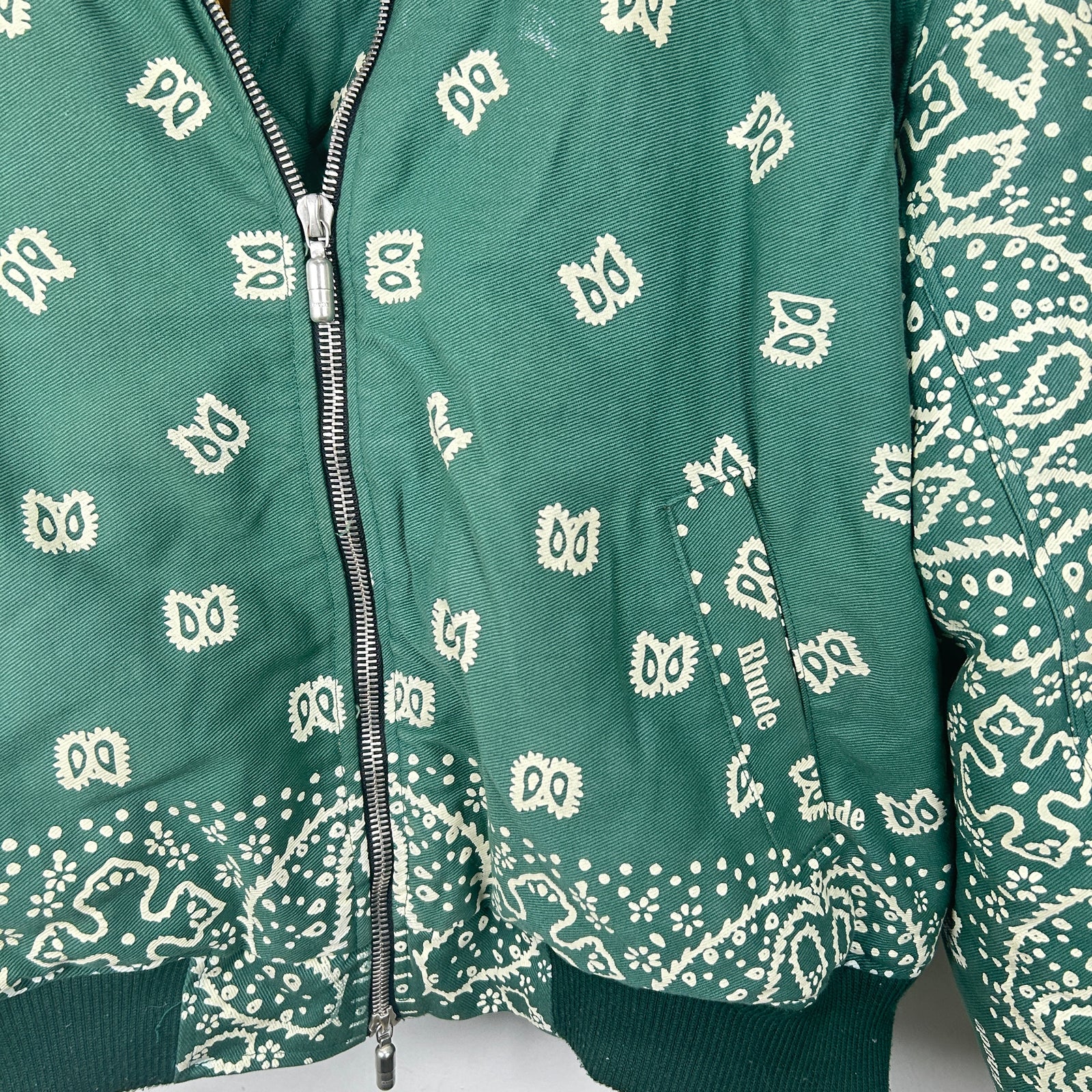 Rhude Paisley Bandana Puffer Jacket Size L
