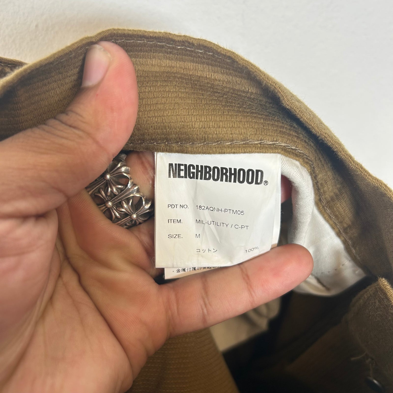 Neighborhood Taupe Corduroy Denim Size M