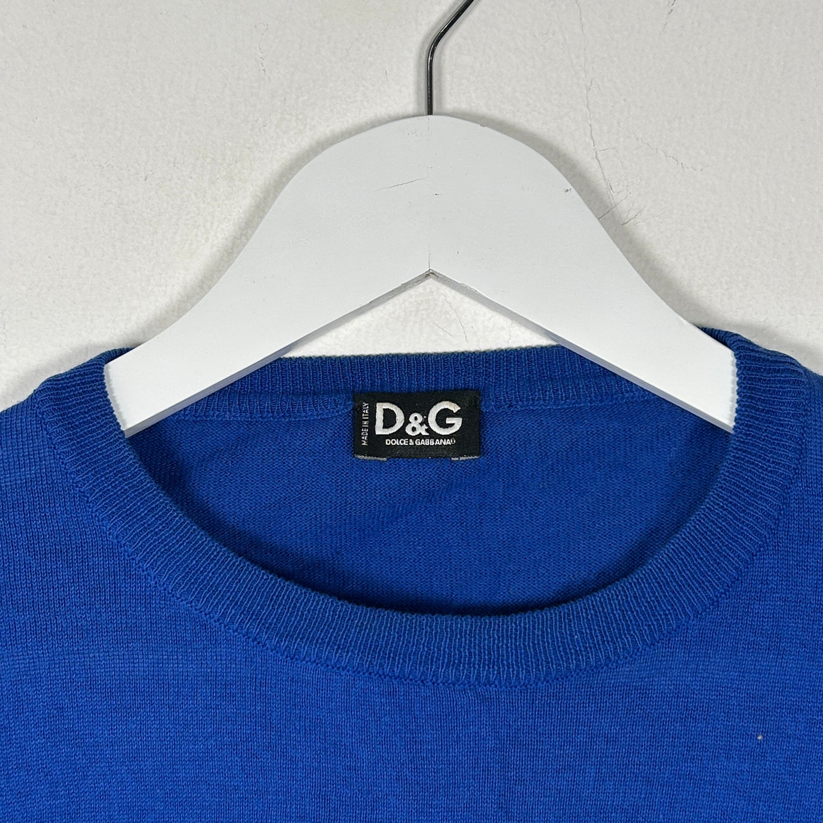 Dolce Gabbana Blue Knit Sweater Size S