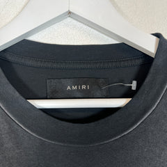 Amiri Black Distressed Logo T-Shirt Size L