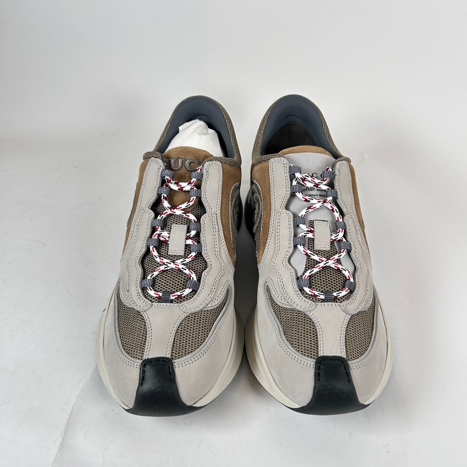Gucci Gray/Brown Interlocking G Runners Size GG 9.5