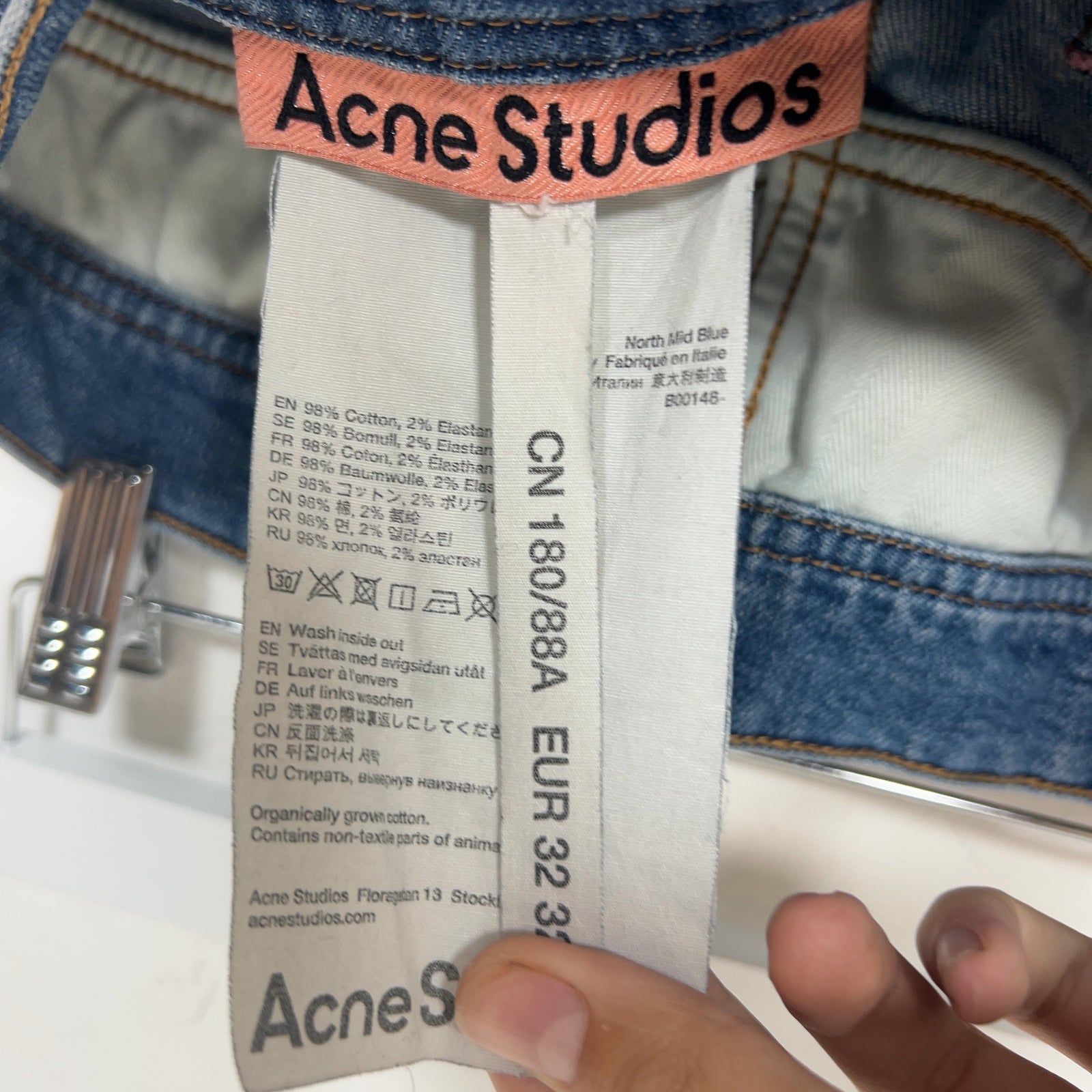 Acne Studios Mid North Blue Jeans