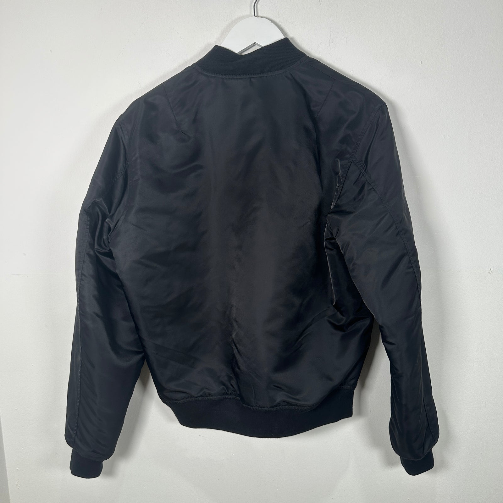 John Elliott Black Nylon Bomber Jacket Size S