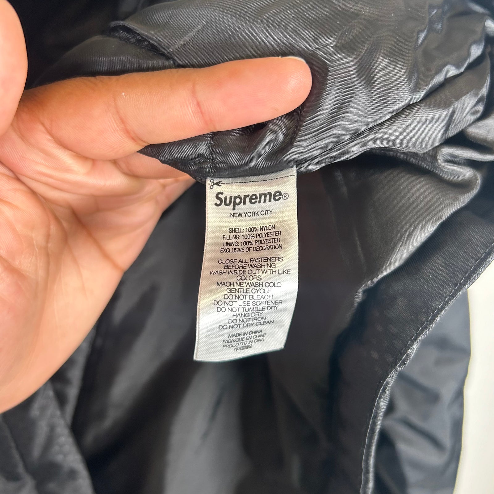 Supreme X Mitchell & Ness Black Varsity Jacket Size L