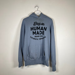 Human Made Blue Futuristic Teenagers Hoodie Size L