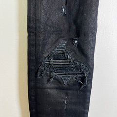 Amiri MX1 Black Waxed Denim Jeans