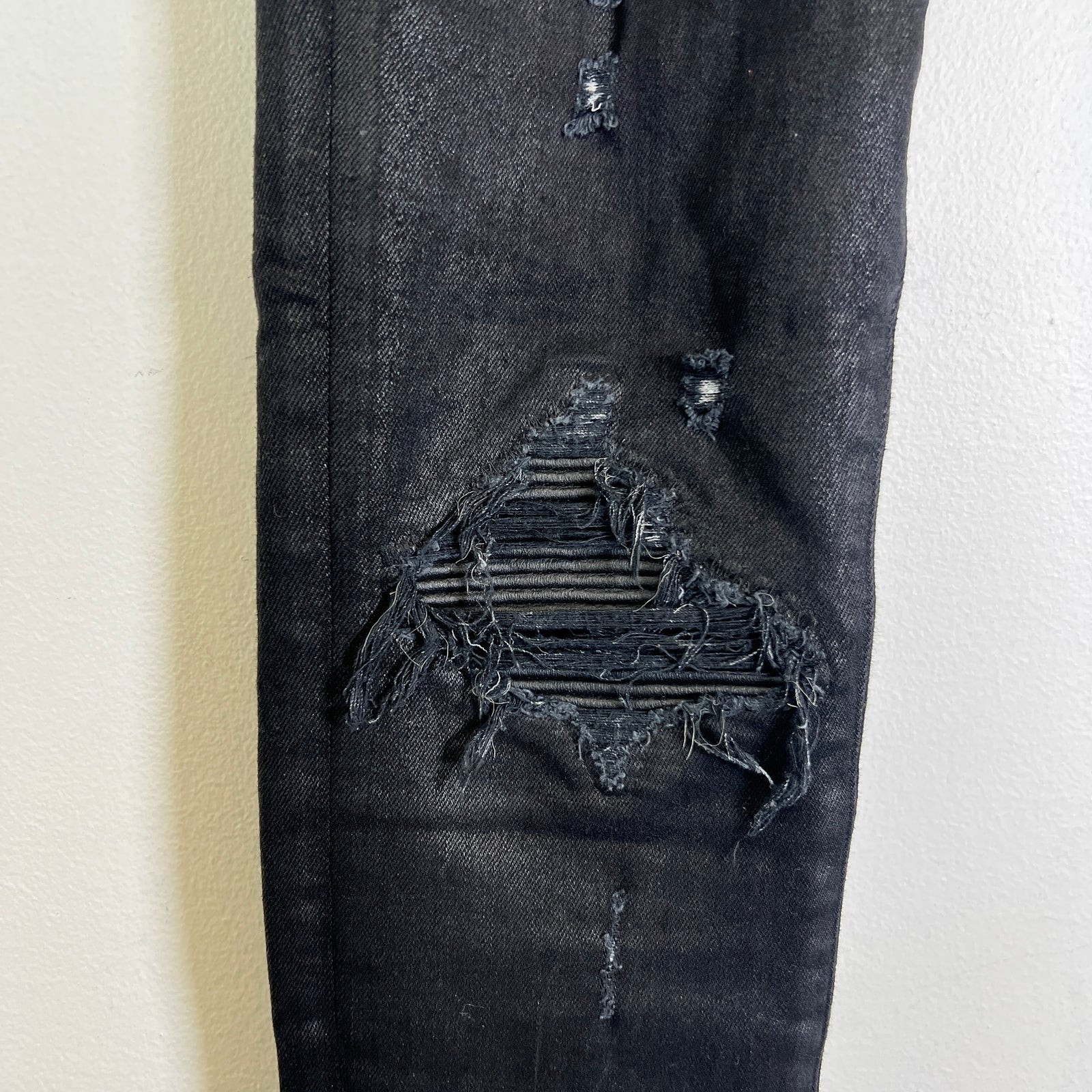 Amiri MX1 Black Waxed Denim Jeans