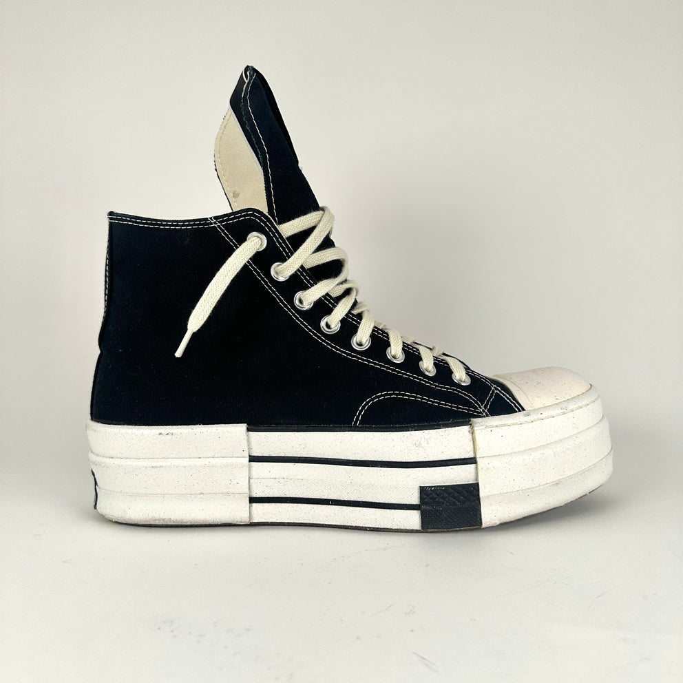 Rick Owens x Converse Drkstar Double Bumper Hi Top Size 10