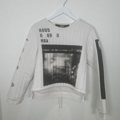 Hood By Air White Padded Crewneck Size Medium