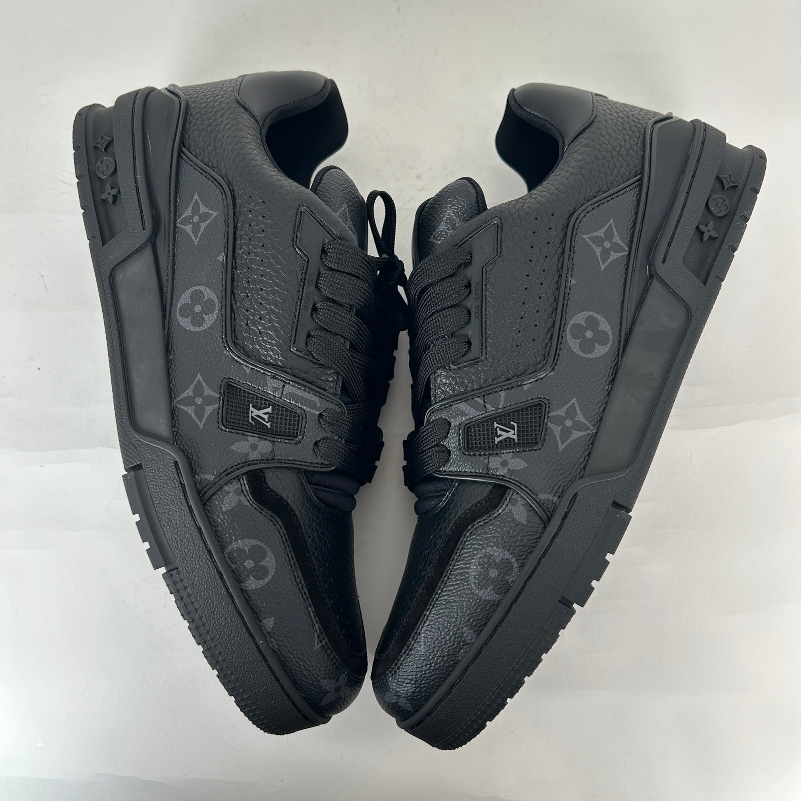 Louis Vuitton Triple Black Monogram Trainers Size 10LV