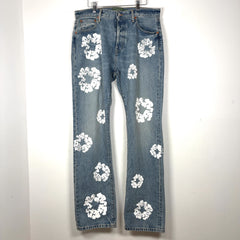 Denim Tears Wreath Graphic Denim Jeans
