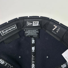 Supreme x New Era Striped Devil 'S' Logo Fitted Hat