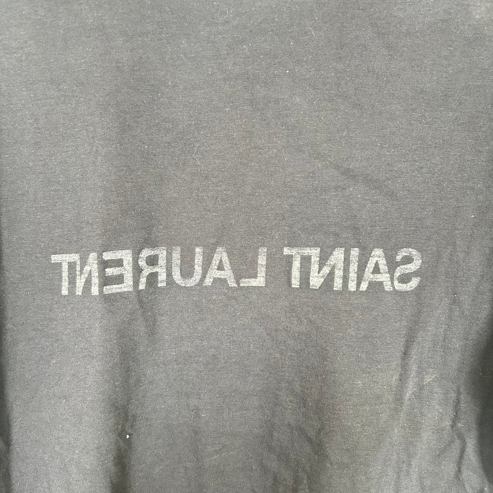 Saint Laurent Navy Reverse Tee Size M