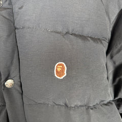 Bape Black Nylon Down Puffer Jacket Size L