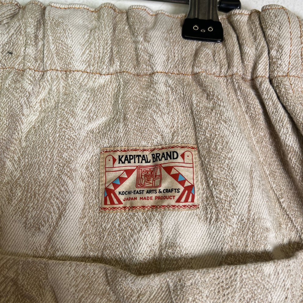 Kapital 12oz Magpie Denim Feather Shorts