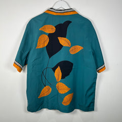 Prada Turqoise 'Falling Leaves' Button-Up Shirt Size XL