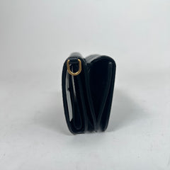 Balenciaga Black Leather Mini Wallet On Chain